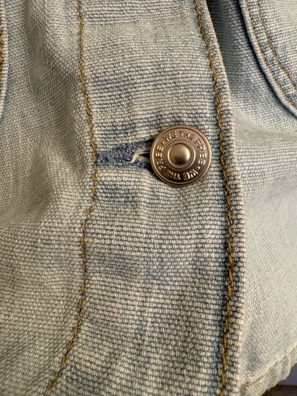 NWT We The Free Lemon Denim Jacket - Picture 15 of 16